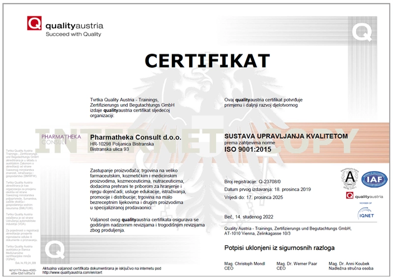 QUALITY AUSTRIA CERTIFIKAT